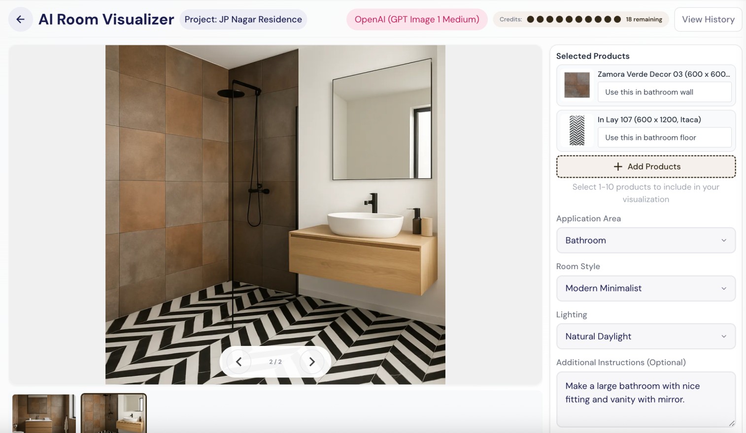 AI Room Visualization